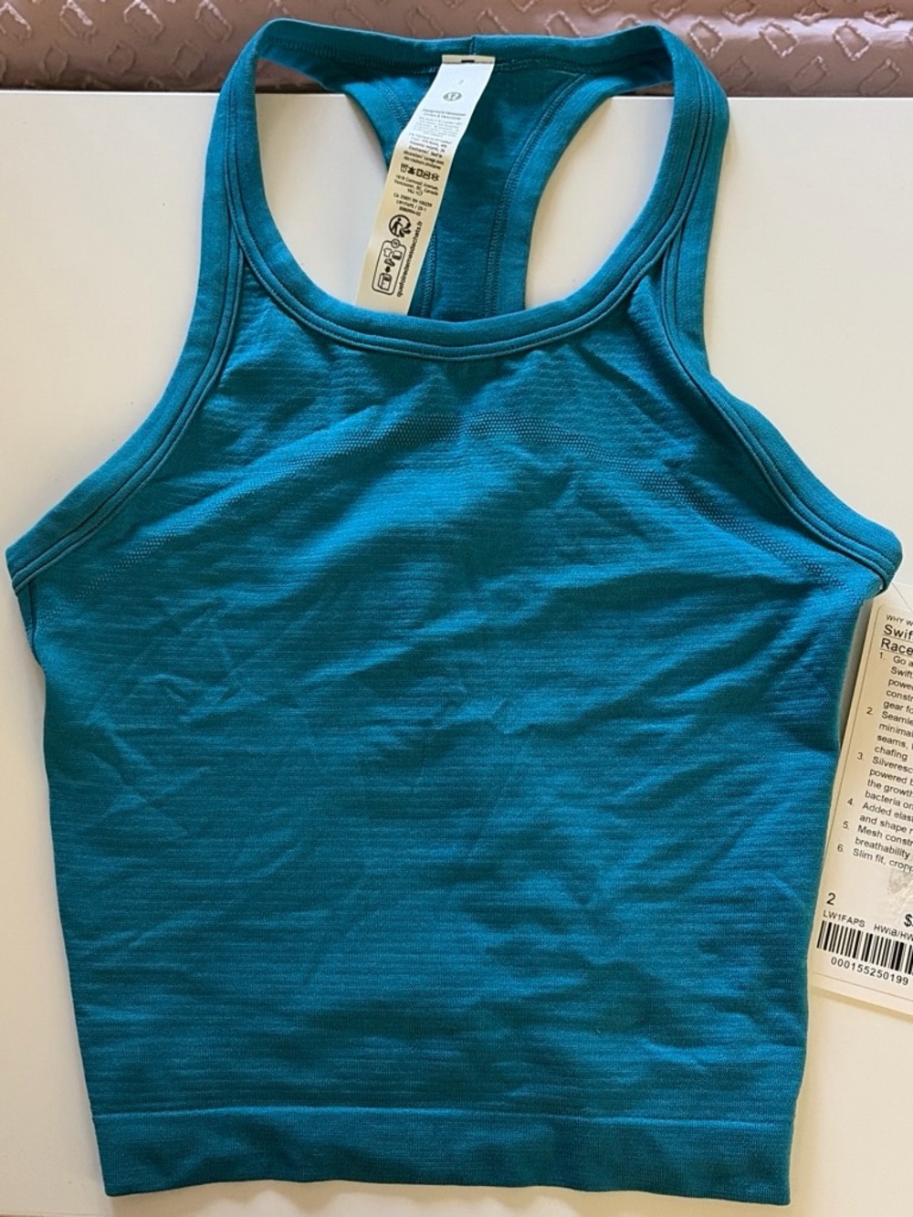 lululemon athletica Teal Racerback Tank Top
